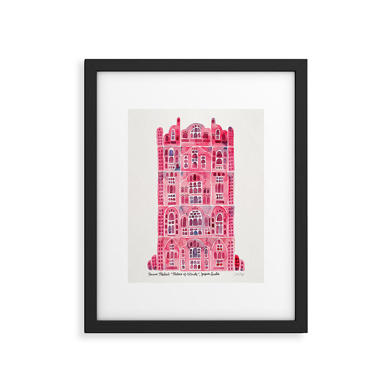 Hawa Mahal - Pink Palace of Jaipur, India Framed Art Print Gallery Image 6