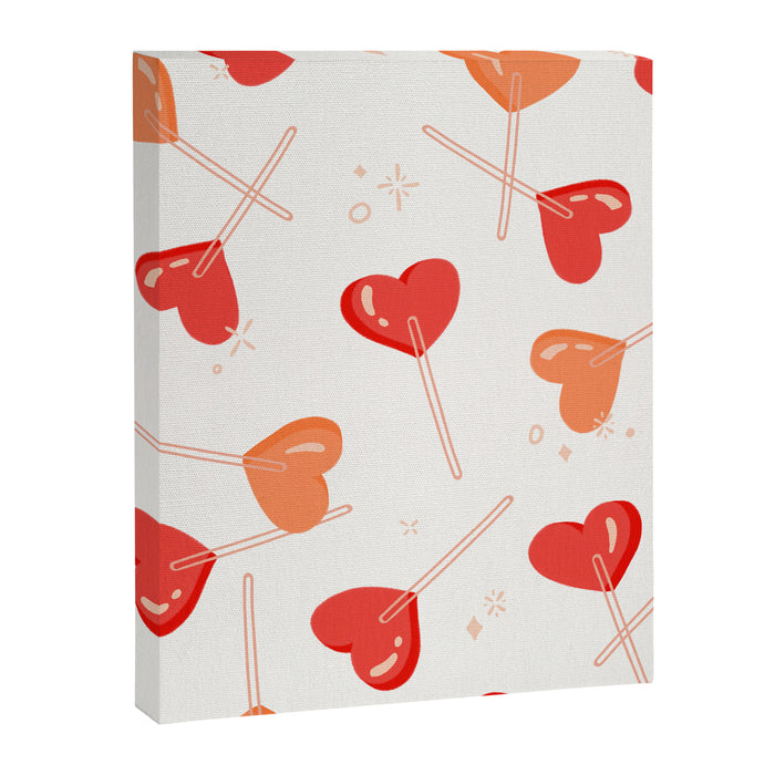 Heart Lollipops - Peach Palette Canvas Print Gallery Image 1