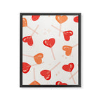 Heart Lollipops - Peach Palette Framed Canvas Print Gallery Image 8