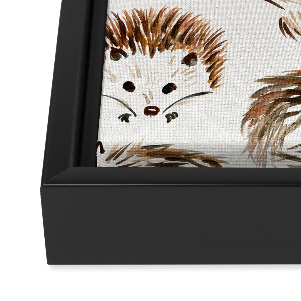 Hedgehogs Framed Canvas Print Gallery Image 3