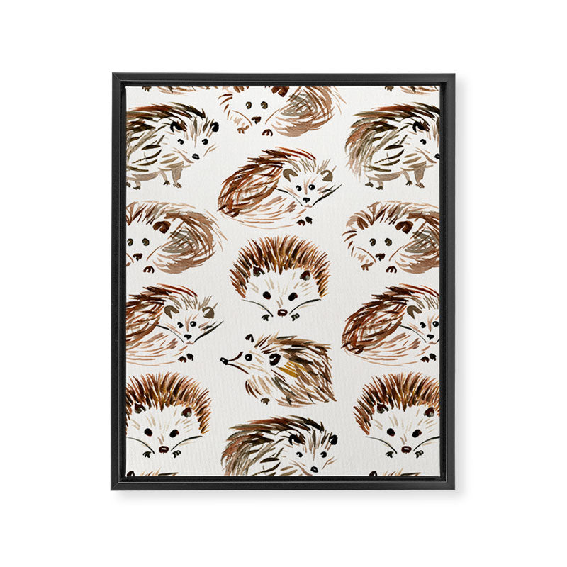 Hedgehogs Framed Canvas Print Gallery Image 8
