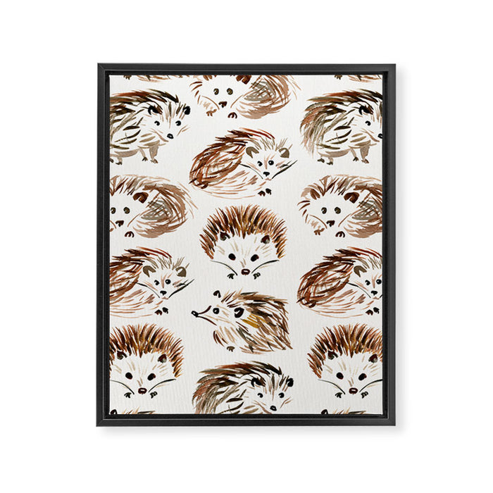 Hedgehogs Framed Canvas Print Gallery Image 1
