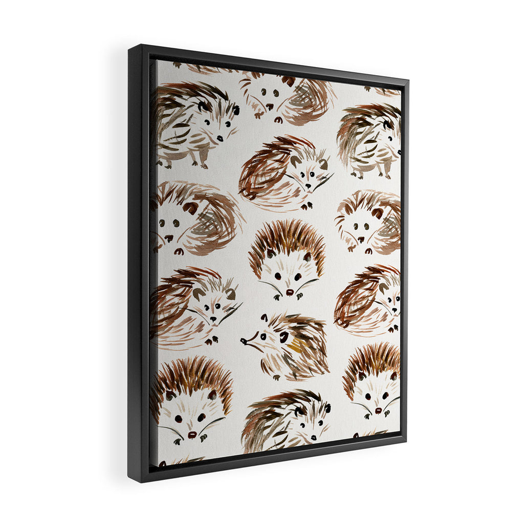 Hedgehogs Framed Canvas Print Gallery Image 2