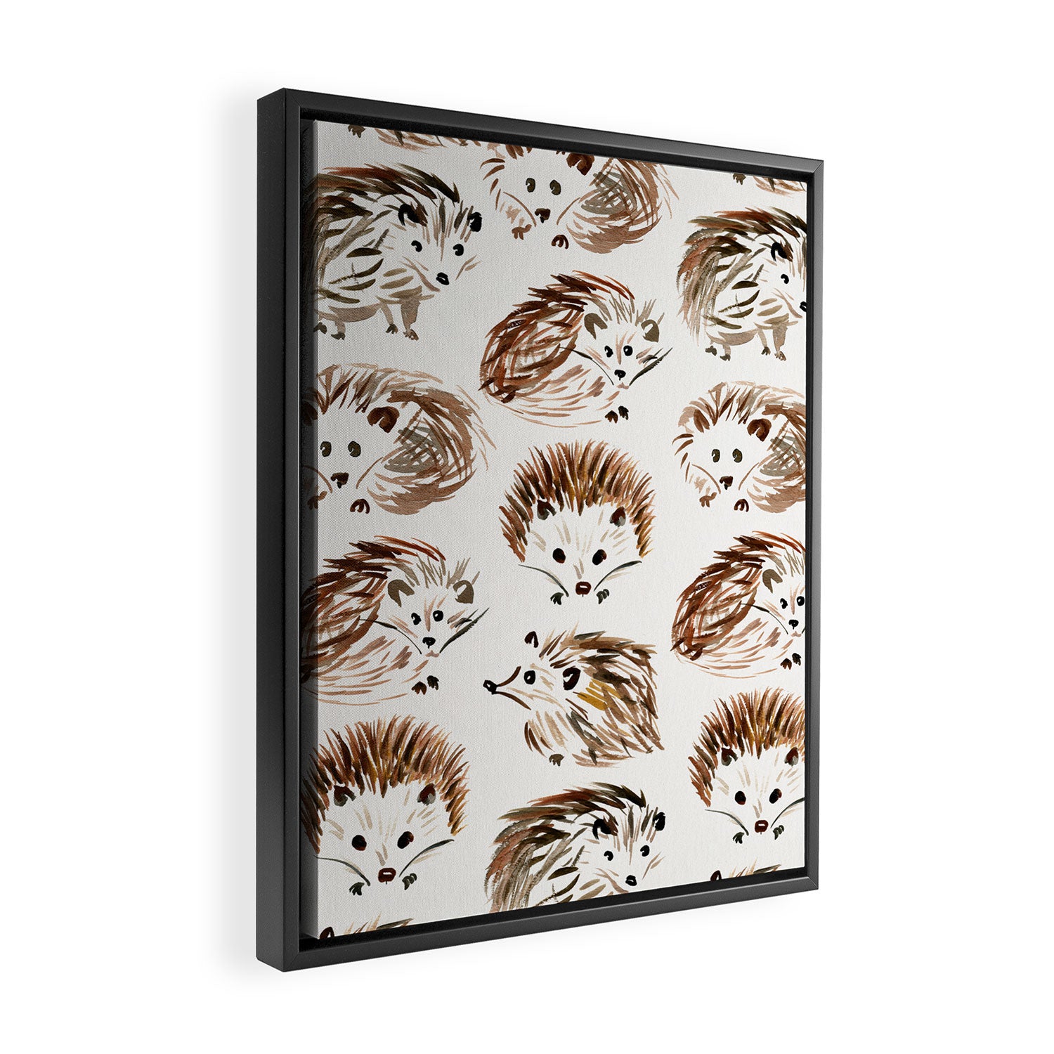 Hedgehogs Framed Canvas Print Gallery Image 2