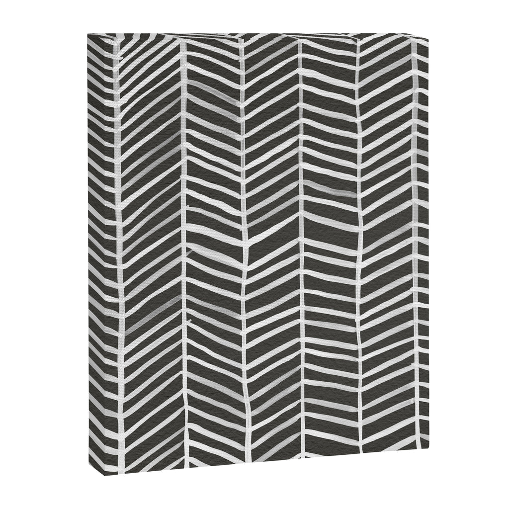 Herringbone - Black & White Canvas Print Gallery Image 8
