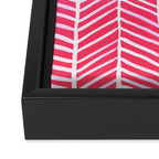 Herringbone - Pink OmbrÃ© Framed Canvas Print Gallery Image 3