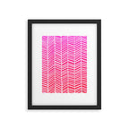 Herringbone - Pink OmbrÃ© Framed Art Print Gallery Image 6