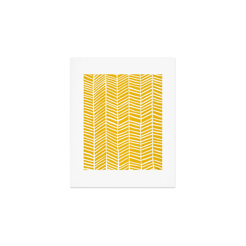 Herringbone - Yellow Palette Art Print Gallery Image 1