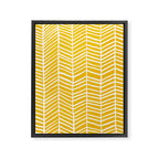Herringbone - Yellow Palette Framed Canvas Print Gallery Image 6