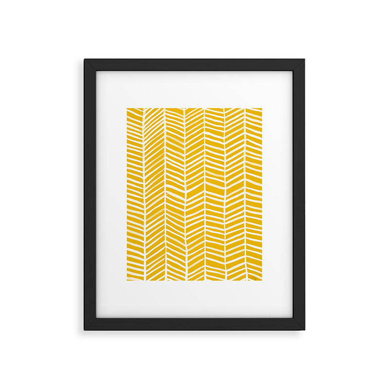 Herringbone - Yellow Palette Framed Art Print Gallery Image 5