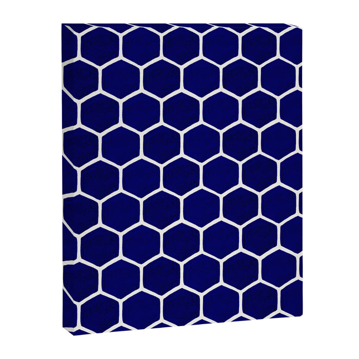 Hexagon Honeycomb Pattern - Navy Palette Canvas Print Gallery Image 1