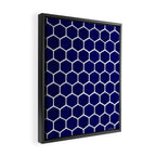 Hexagon Honeycomb Pattern - Navy Palette Framed Canvas Print Gallery Image 2