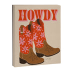 Howdy Cowgirl - Coral & Pink Canvas Print Gallery Image 6