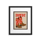Howdy Cowgirl - Coral & Pink Framed Art Print Gallery Image 5