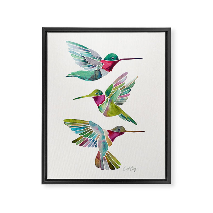 Hummingbirds Framed Canvas Print Gallery Image 1