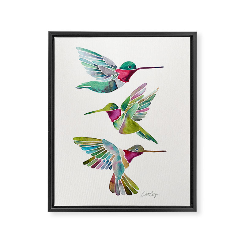 Hummingbirds Framed Canvas Print Gallery Image 6