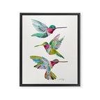Hummingbirds Framed Canvas Print Gallery Image 6