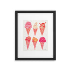 Ice Cream Cones - Pink & Peach Palette Framed Art Print Gallery Image 5