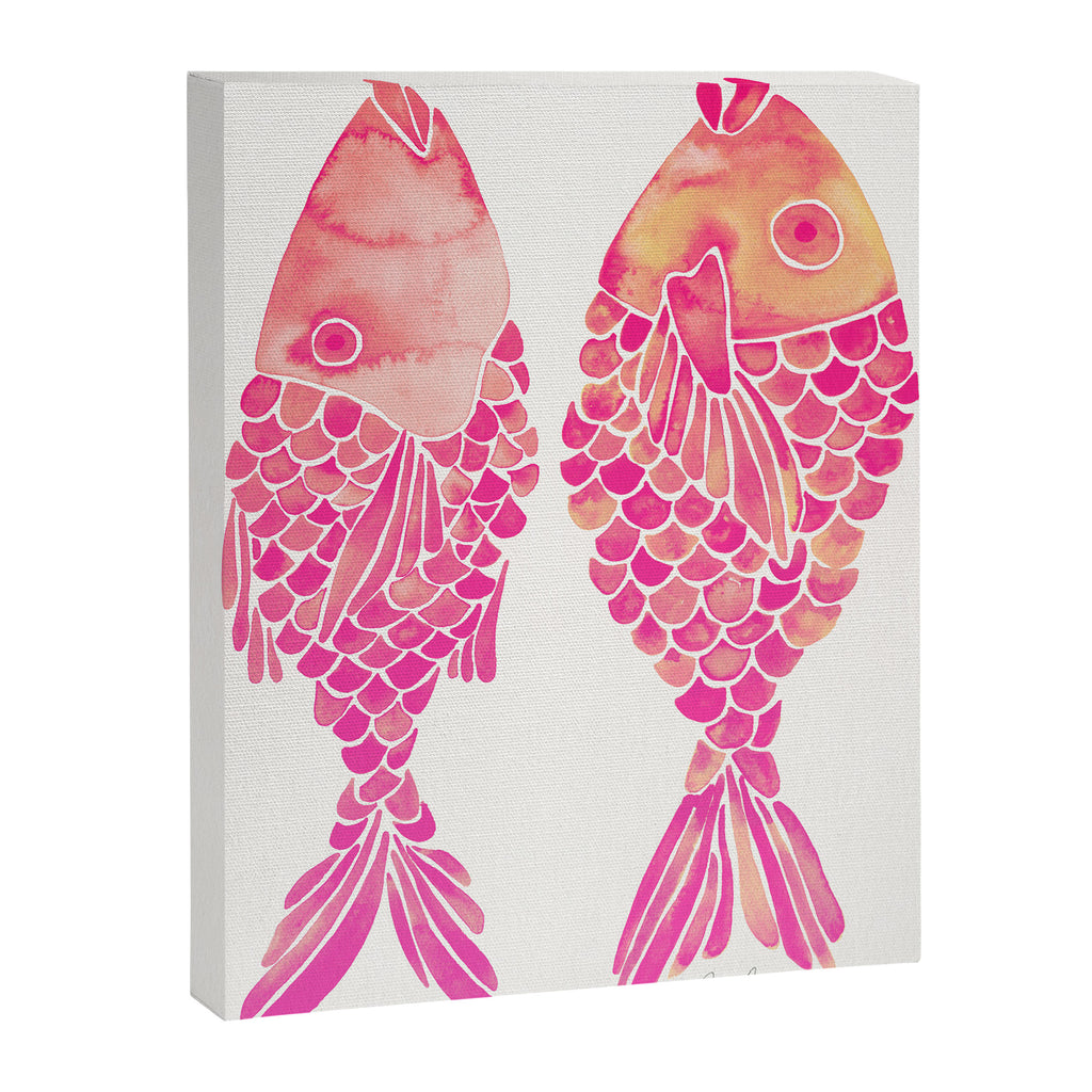 Indonesian Fish Duo - Pink Palette Canvas Print Gallery Image 8