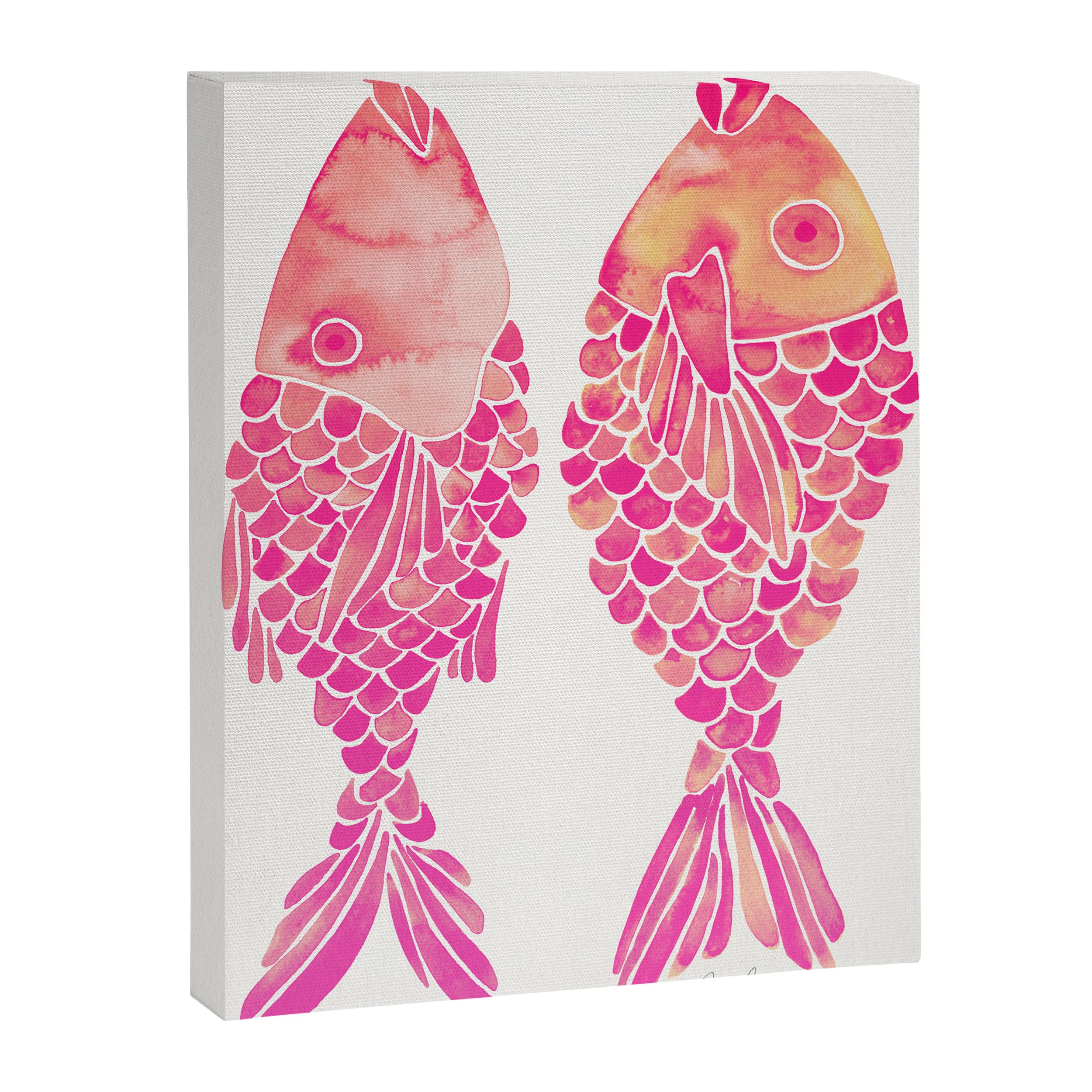 Indonesian Fish Duo - Pink Palette Canvas Print Gallery Image 8
