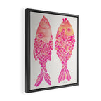 Indonesian Fish Duo - Pink Palette Framed Canvas Print Gallery Image 2
