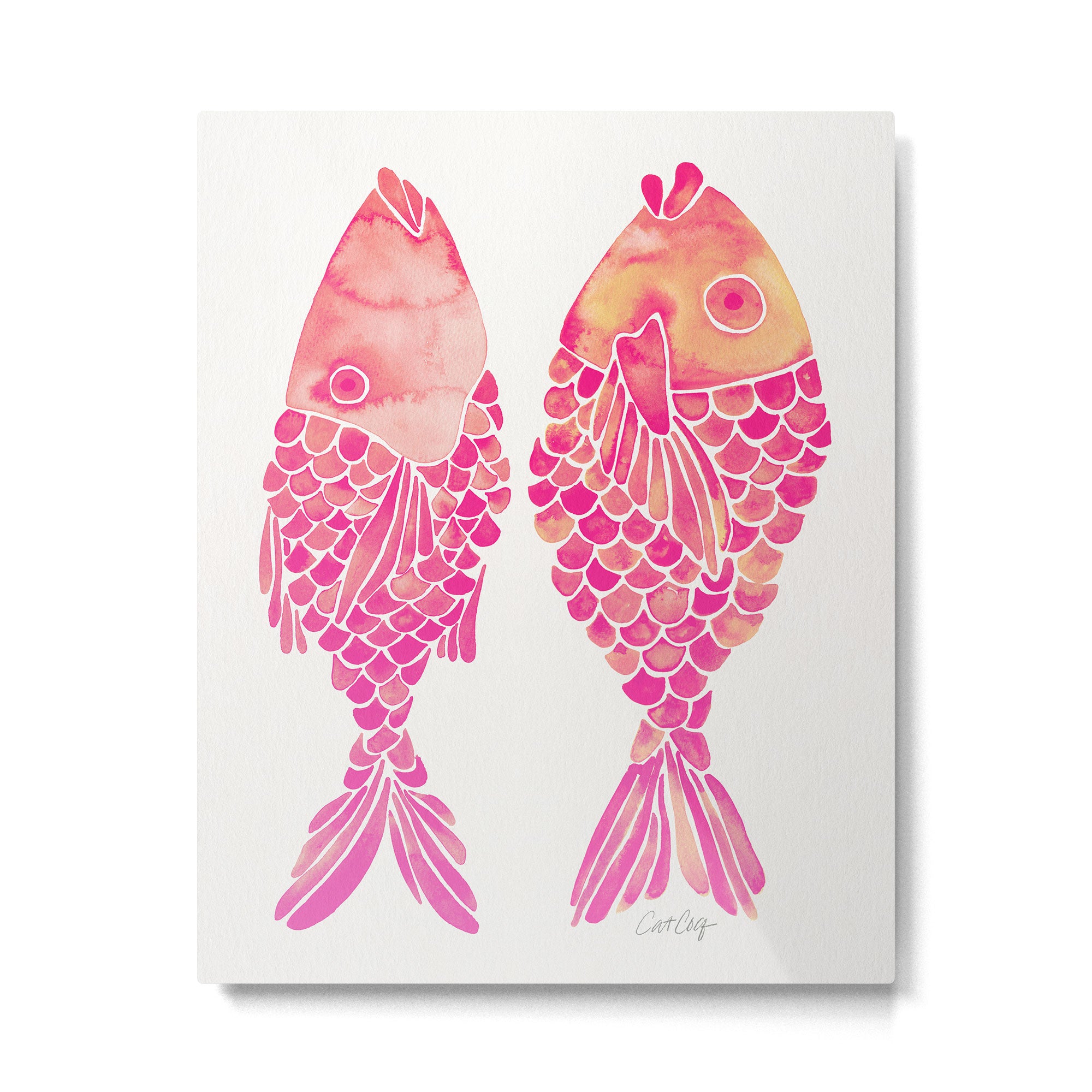 Indonesian Fish Duo - Pink Palette Metal Print Gallery Image 6