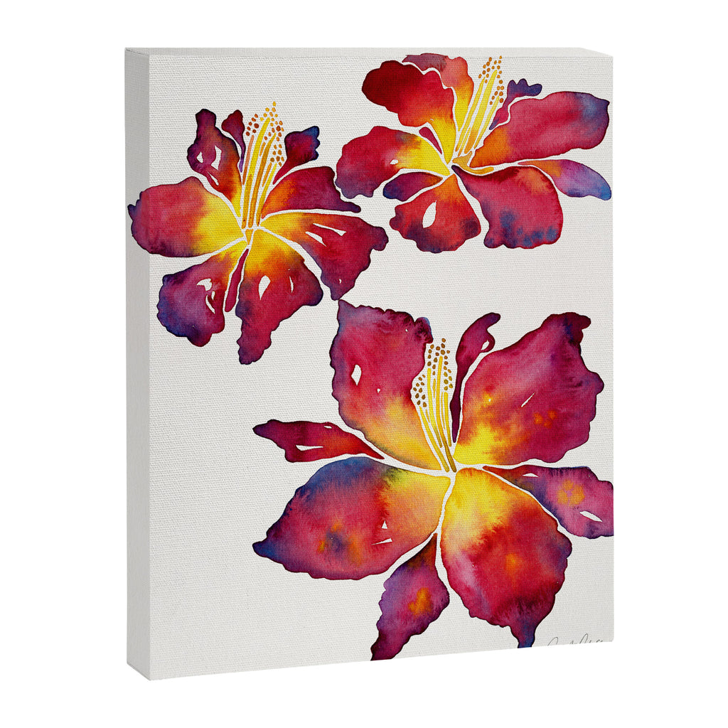 Iris Bloom - Red Palette Canvas Print Gallery Image 8