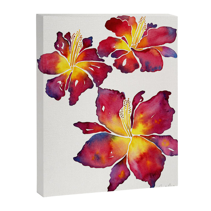 Iris Bloom - Red Palette Canvas Print Gallery Image 1