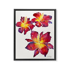 Iris Bloom - Red Palette Framed Canvas Print Gallery Image 8