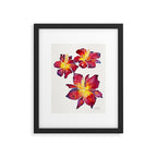 Iris Bloom - Red Palette Framed Art Print Gallery Image 6