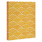Japanese Seigaiha Wave - Marigold Palette Canvas Print Gallery Image 3