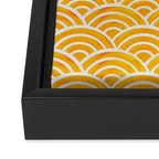 Japanese Seigaiha Wave - Marigold Palette Framed Canvas Print Gallery Image 2