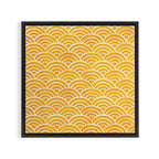 Japanese Seigaiha Wave - Marigold Palette Framed Canvas Print Gallery Image 3