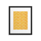 Japanese Seigaiha Wave - Marigold Palette Framed Art Print Gallery Image 4