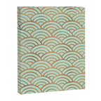Japanese Seigaiha Wave - Mint & Copper Palette Canvas Print Gallery Image 8