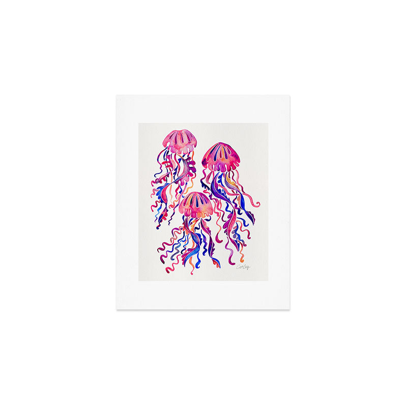 Jellyfish - Magenta Palette Art Print Gallery Image 1