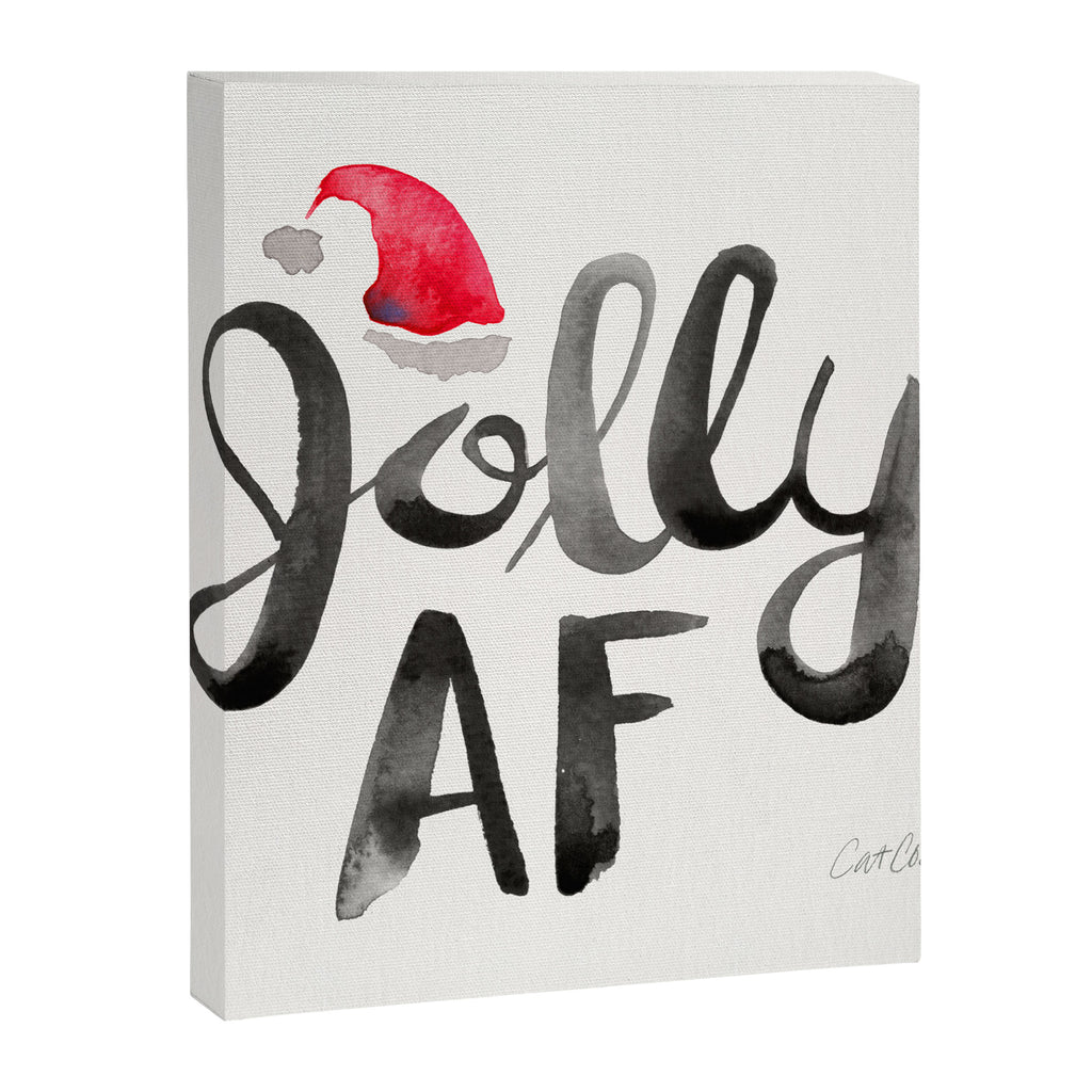 Jolly AF - Black Typography Canvas Print Gallery Image 8
