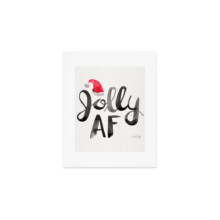 Jolly AF - Black Typography Art Print Gallery Image 1