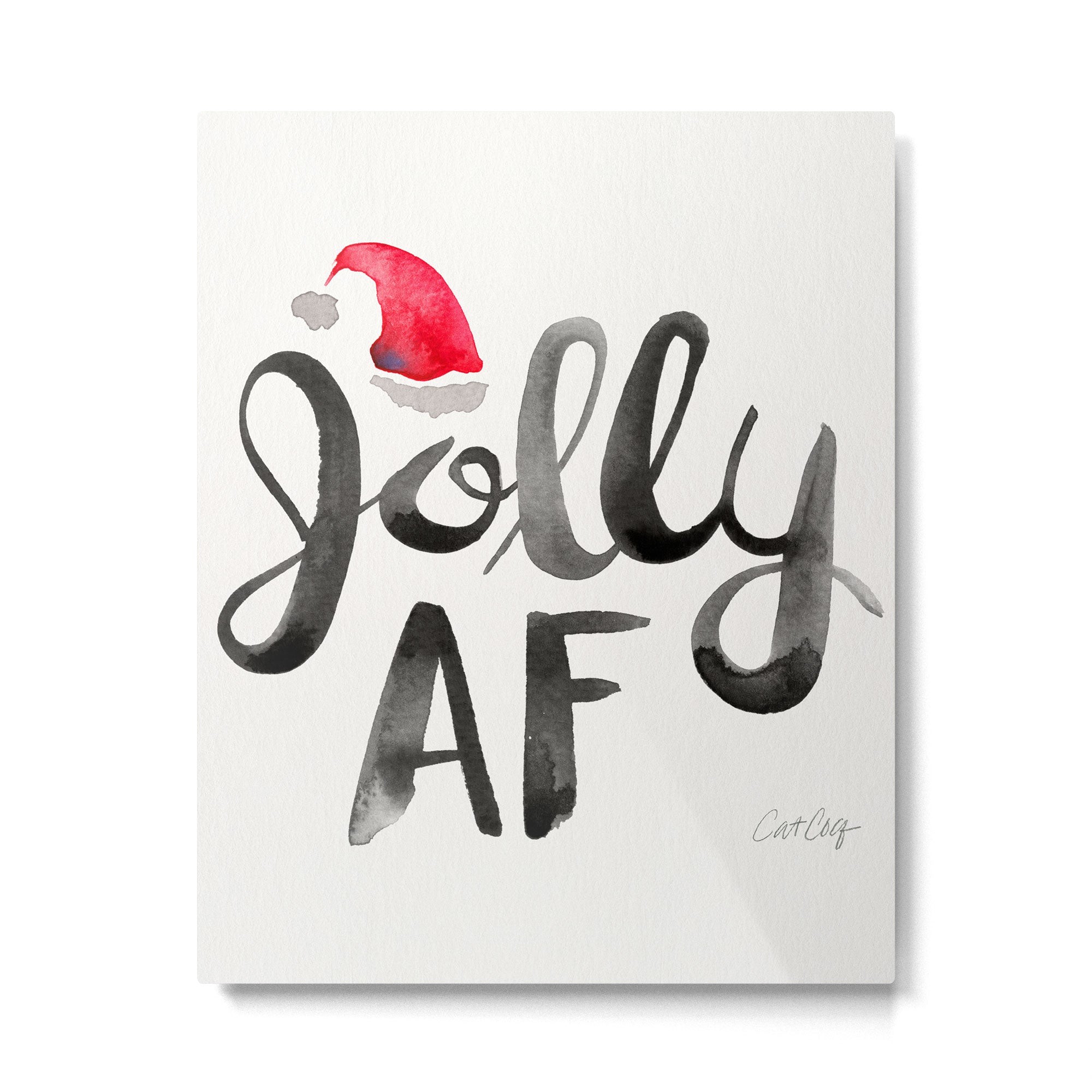 Jolly AF - Black Typography Metal Print Gallery Image 6