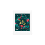 Joy Wreath - Teal Art Print Gallery Image 1