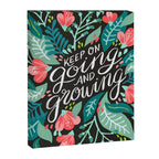 Keep on Going & Growing â Pink on Charcoal Canvas Print Gallery Image 8