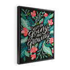 Keep on Going & Growing â Pink on Charcoal Framed Canvas Print Gallery Image 2