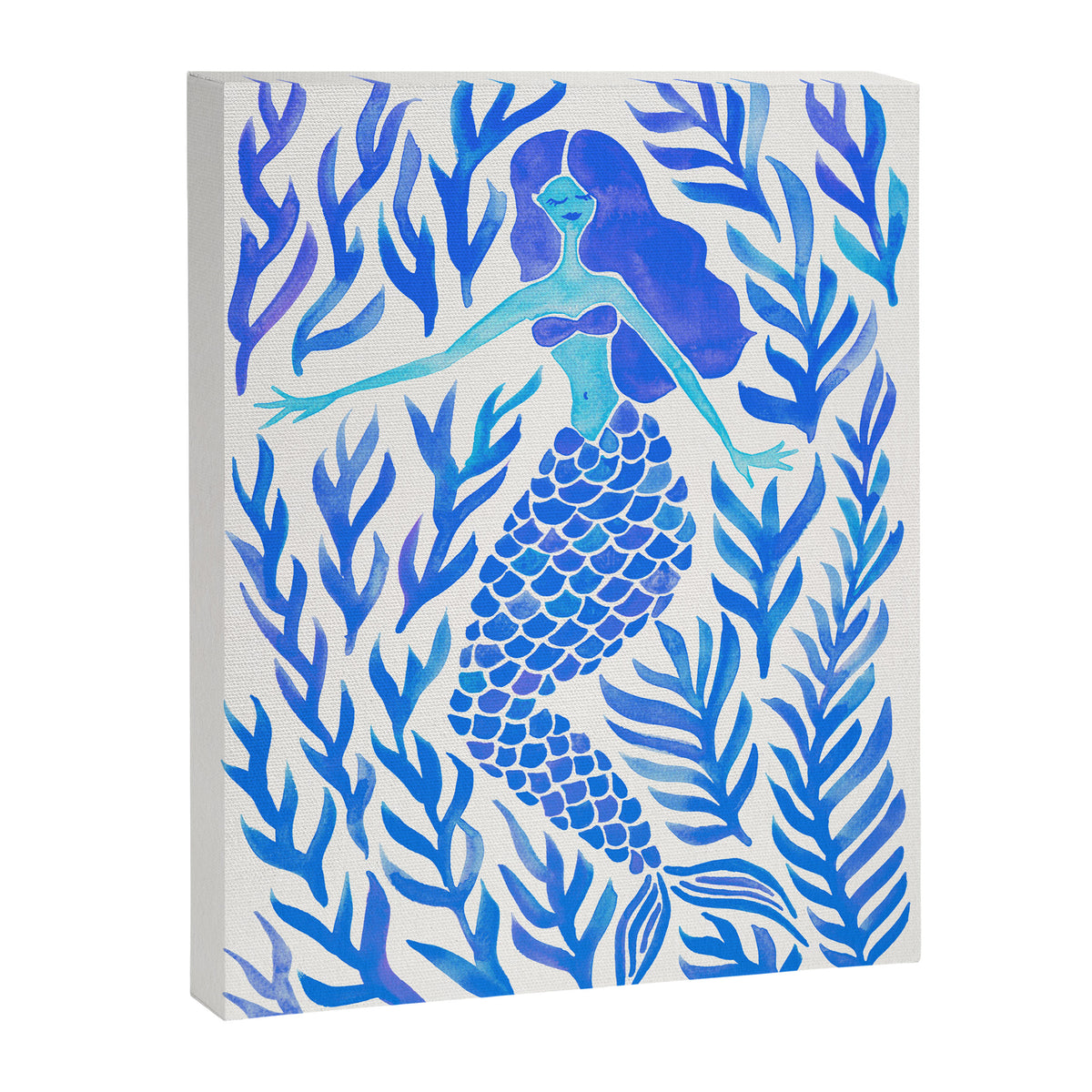 Kelp Forest Mermaid - Blue Palette Canvas Print Gallery Image 6
