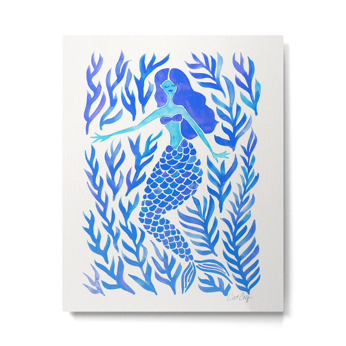 Kelp Forest Mermaid - Blue Palette Metal Print Gallery Image 1