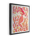 Kelp Forest Mermaid - Peach Palette Framed Canvas Print Gallery Image 2