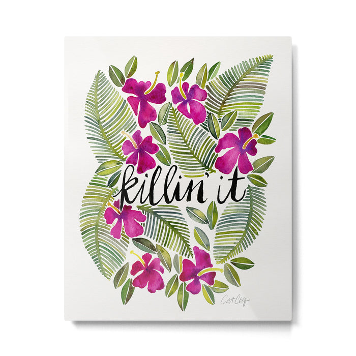 Killin' It - Tropical Pink Metal Print Gallery Image 1