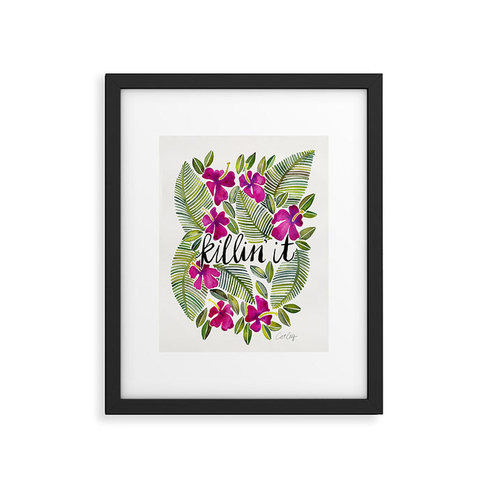 Killin' It - Tropical Pink Framed Art Print Gallery Image 1