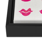 Kiss Collection - Pink Palette Framed Canvas Print Gallery Image 3