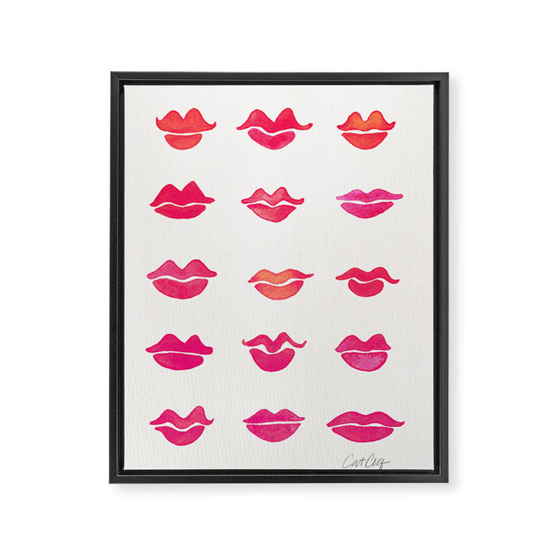 Kiss Collection - Pink Palette Framed Canvas Print Gallery Image 6