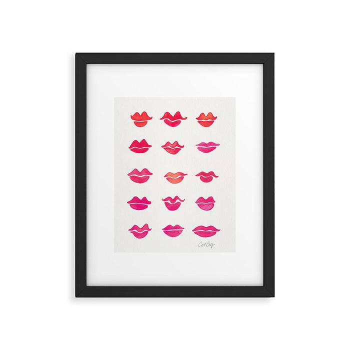 Kiss Collection - Pink Palette Framed Art Print Gallery Image 1